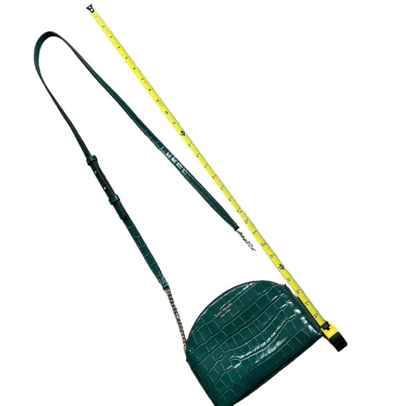 Kate Spade Spencer Croc Embossed Leather Crossbody Dark Green - Picture 11 of 12